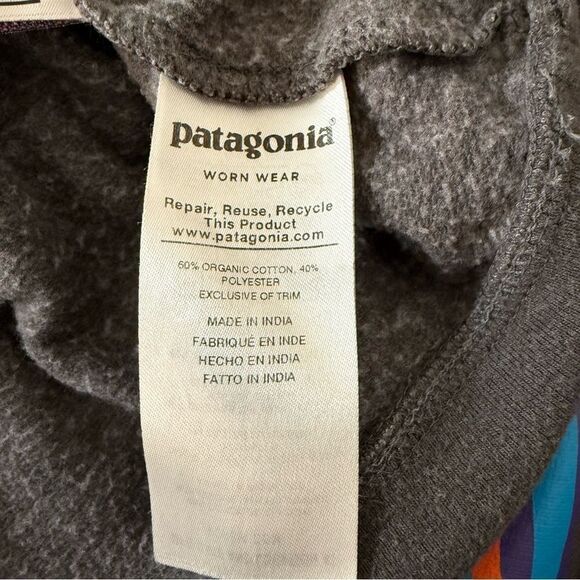 Patagonia Kids Youth Hoodie Sweatshirt Size XXL Gray Graphic Print Logo Outdoor - Picture 10 of 13